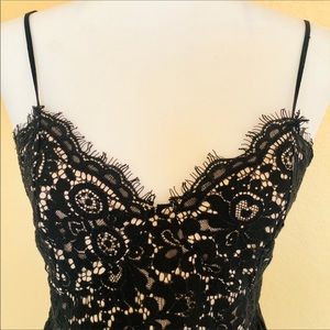 Express flirty black lace dress